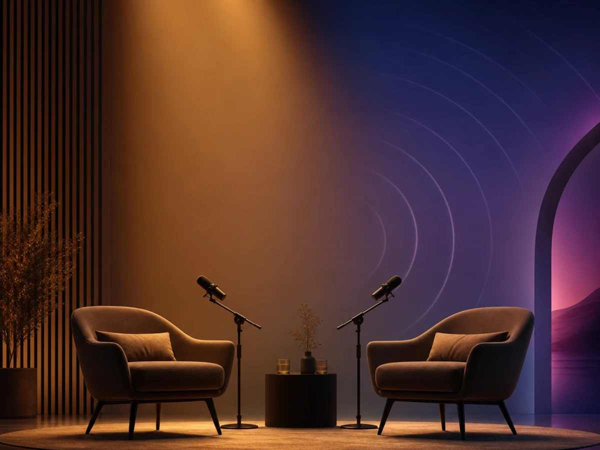 An editorial illustration of a leadership conversation